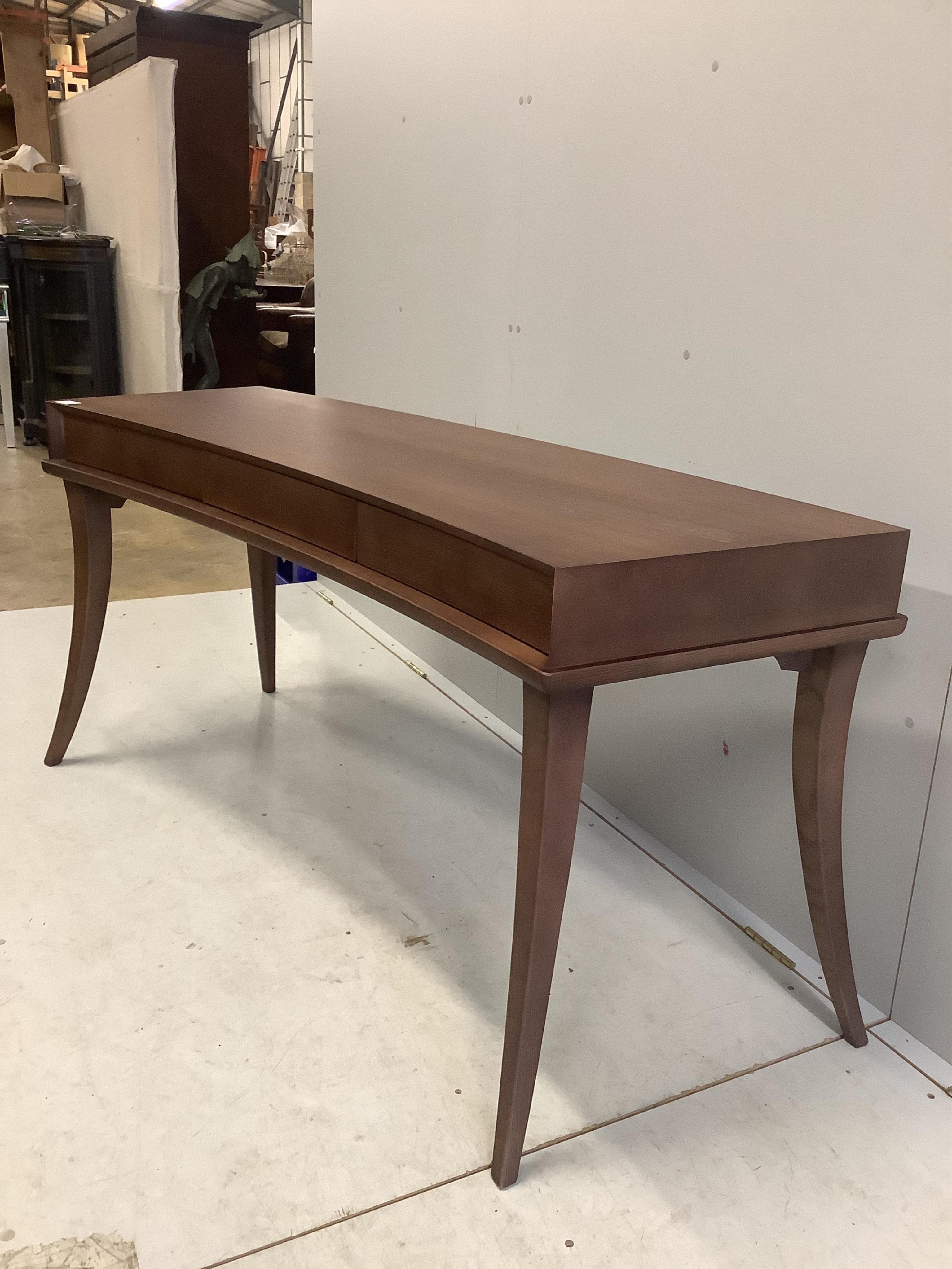 A Porada ash dressing table, width 156cm, depth 52cm, height 74cm. Condition - fair to good